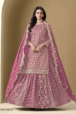 Alternative view of Pink Color Beautiful Partywear Top + lehenga Dress