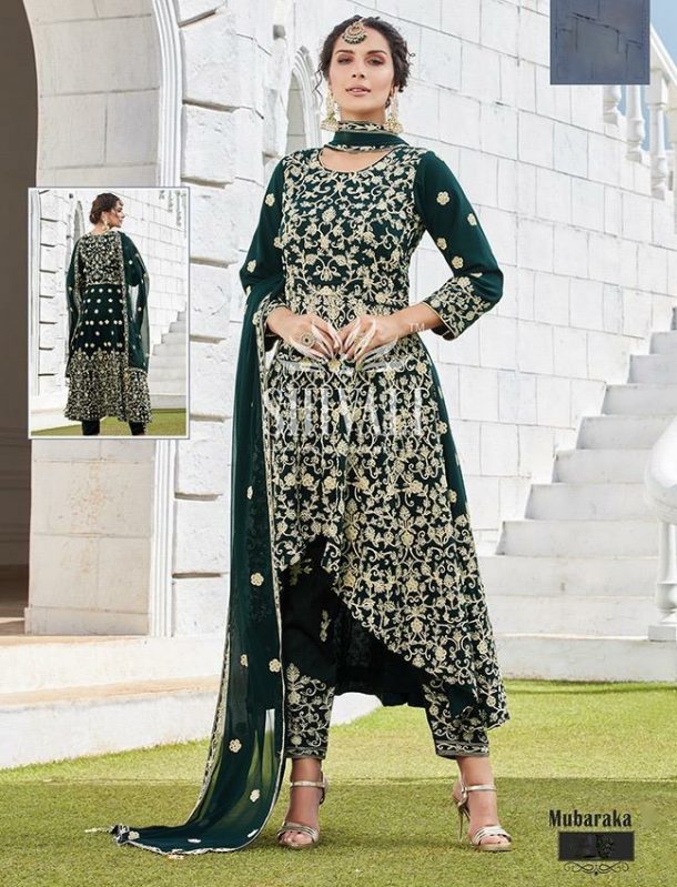 asymmetrical anarkali suit