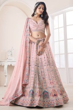 Pink Party Wear Lehenga Choli