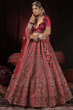 Red Designer Bridal Lehenga Choli