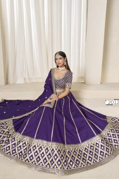 Alternative view of Purple Color Beautiful Partywear Lehenga Choli in Art Silk Fabric