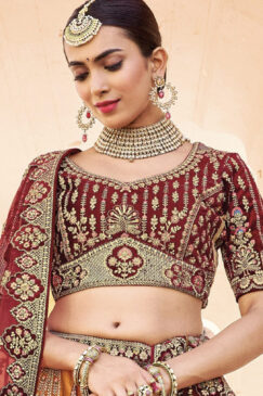 Alternative view of Yellow Silk Bridal Lehenga Choli