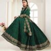 Green Embroidered Net Bridal Lehenga Choli