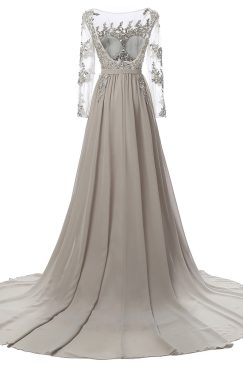 Alternative view of Elegant Long Beaded Evening Dress