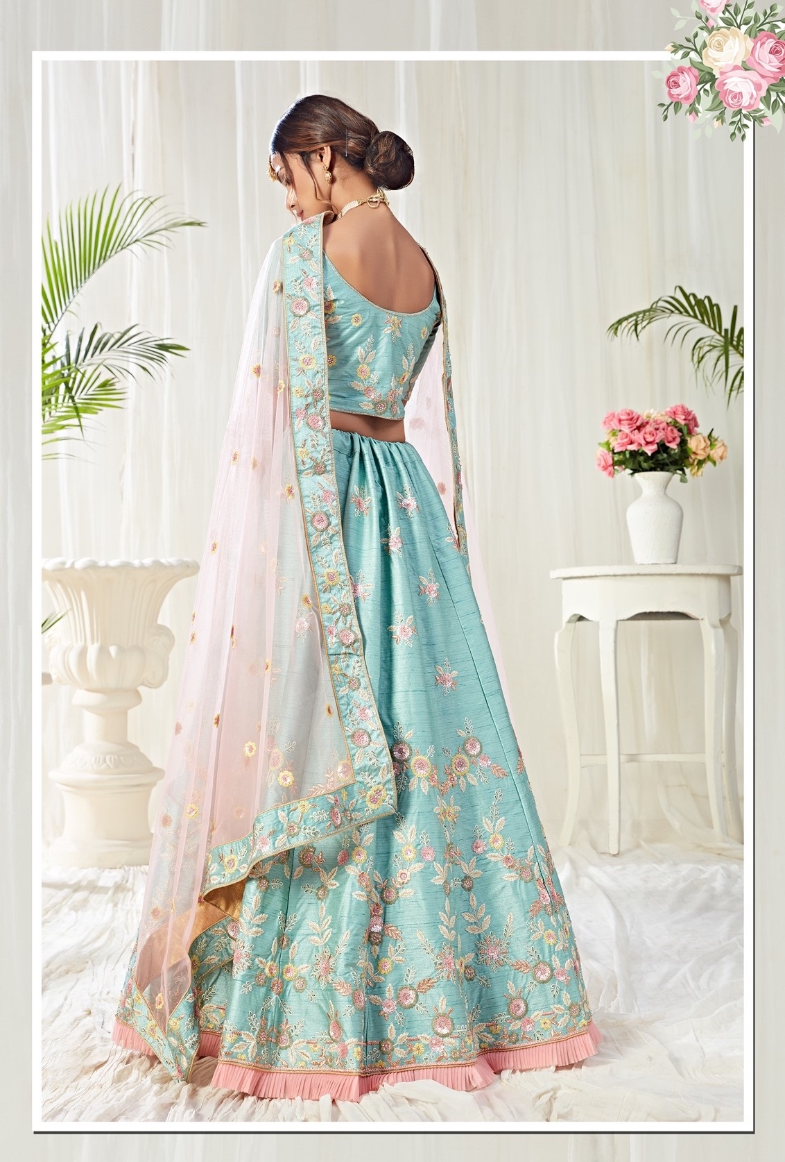 lehenga choli blue colour
