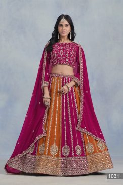 Multi Color Beautiful Partywear Wedding Wear Lehenga Choli