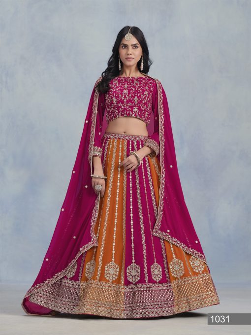 Multi Color Beautiful Partywear Wedding Wear Lehenga Choli