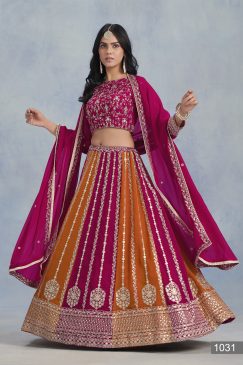 Alternative view of Multi Color Beautiful Partywear Wedding Wear Lehenga Choli