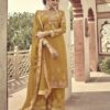 Mustard Embroidered Palazzo Suit