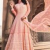 Blush Pink Lucknowi Viscose Georgette Anarkali Suit