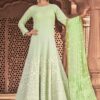Mint Green Lucknowi Viscose Georgette Anarkali Suit