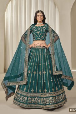 Greenish Color Beatuiful Lehenga Choli For wedding function