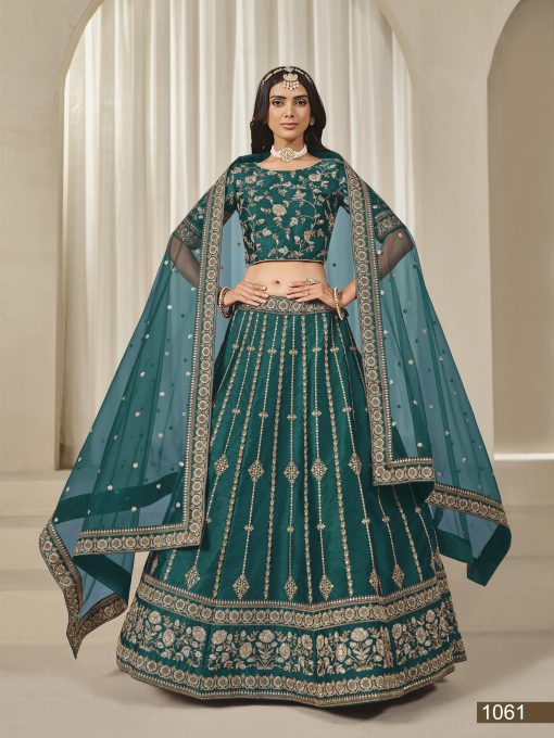 Greenish Color Beatuiful Lehenga Choli For wedding function