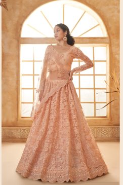 Designer Engagement Wedding Lehenga Choli In Net Fabric