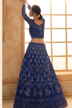 Alternative view of Blue Color Lehenga Choli In Net Fabric