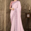 Pink Fancy Silk Saree With Designer Blouse