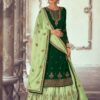 Green Embroidered Lehenga Suit