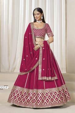 Pink Color Beautiful Partywear Lehenga Choli in Art Silk Fabric
