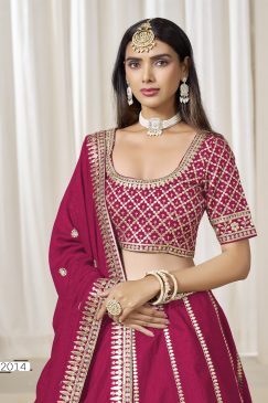 Alternative view of Pink Color Beautiful Partywear Lehenga Choli in Art Silk Fabric