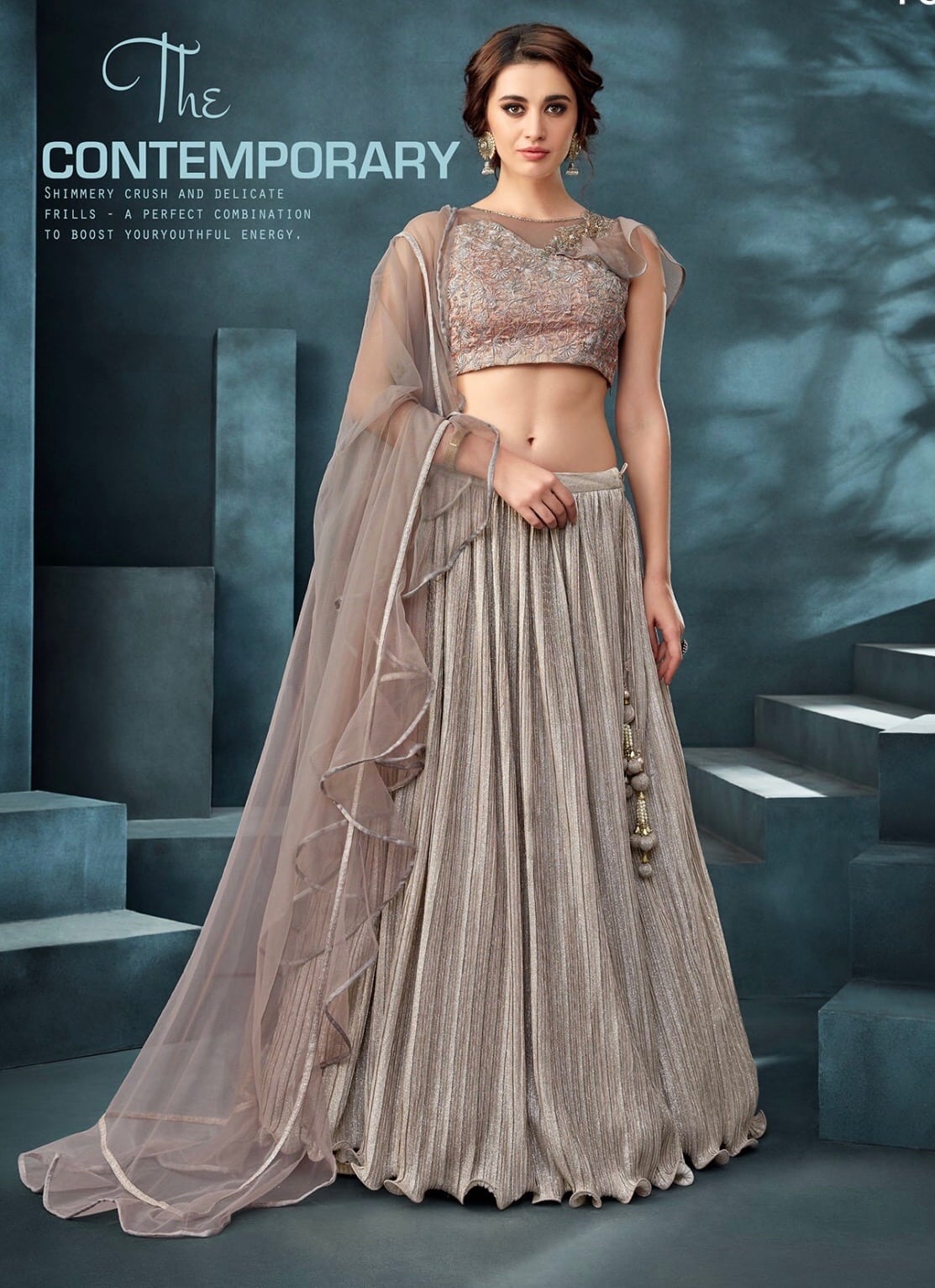 Silver color hotsell lehenga choli