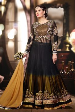 Black Designer Anarkali Dress