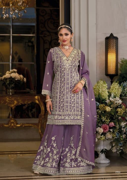 Purple Color Beautiful Dress in simar fabric