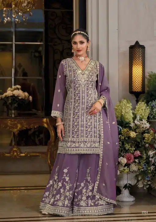 Purple Color Beautiful Dress in simar fabric