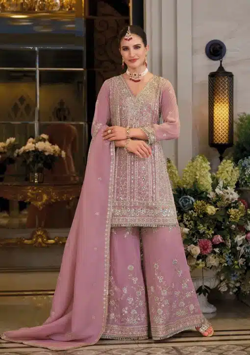 Peach Color Beautiful Dress in simar fabric