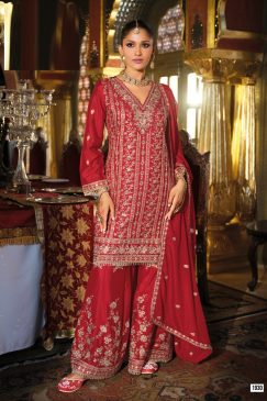 Red Color Beautiful Partywear Dress
