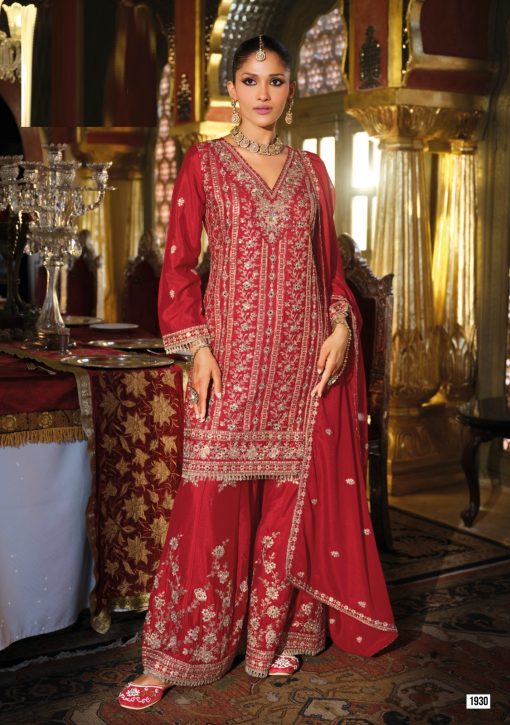 Red Color Beautiful Partywear Dress