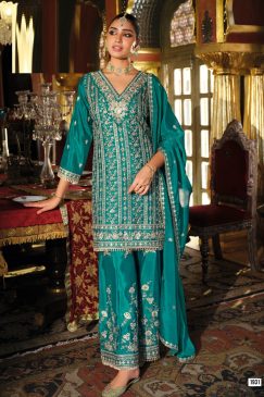 Alternative view of Sky Blue Color Beautiful Partywear Dress