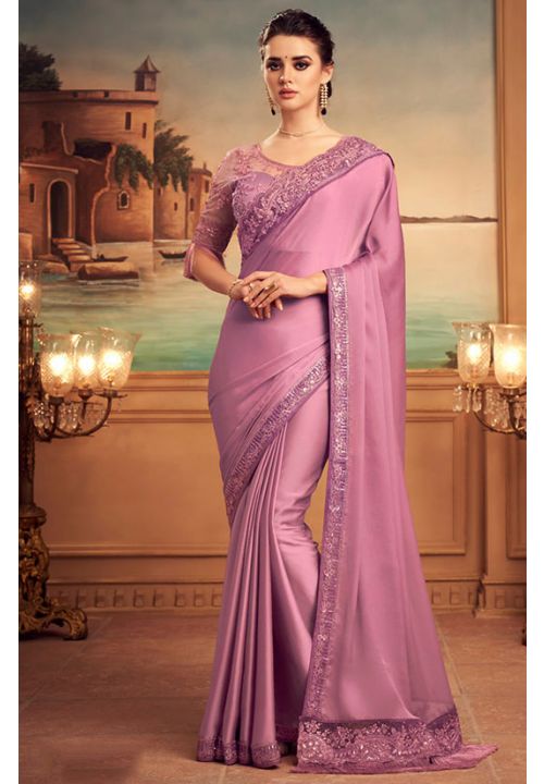 Pink Silk Fashion Saree Sarees Designer Collection
