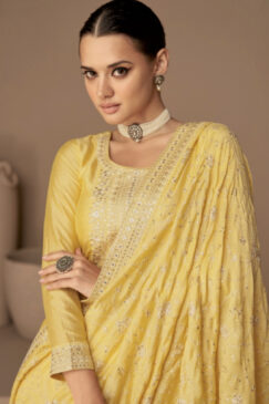 Alternative view of Yellow Silk Palazzo Pant Suit