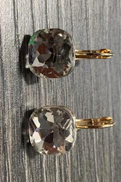 Alternative view of Exquisite Clear Crystal Square Earrings
