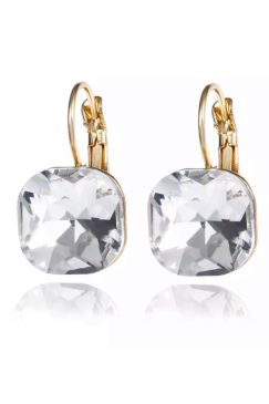 Exquisite Clear Crystal Square Earrings