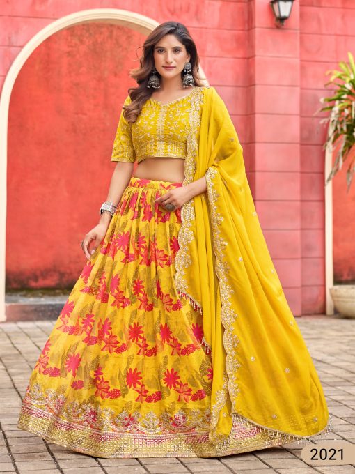 Yellow Colour Designer Lehenga Choli for haldi function