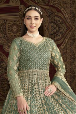 Alternative view of Buy Beautiful Wedding Wear Anarkali Gown