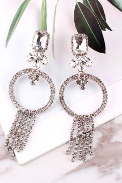 Alternative view of Mimi Maxi Drop Crystal Earrings