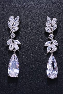 Cute Water Drop Zircon Earrings