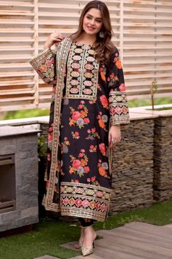 Beautiful PArtywear Dress in Chinon Silk Fabric