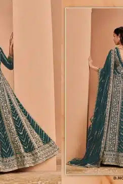 Morptich color Beautiful Partywear Anarkali Dress