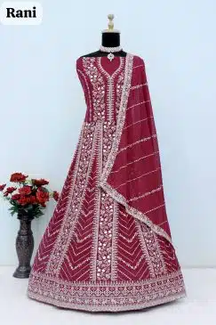 Alternative view of Rani Color Beautiful Partywear Anarkali Dress