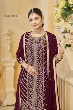 Alternative view of Maroon Color Beautiful Wedding Wear Heavy Sharara Suit