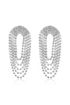 Yasmin Draped Crystal Strand Earrings