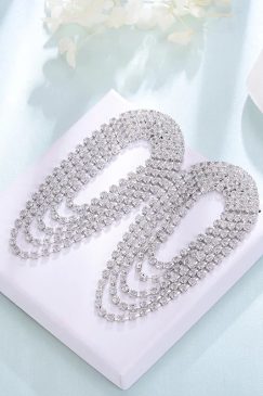 Alternative view of Yasmin Draped Crystal Strand Earrings