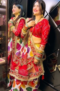 Alternative view of Bandhani Print Patola Saree