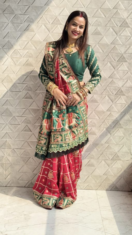 Panetar Patola Wedding & Special Occasion Saree in Red Color