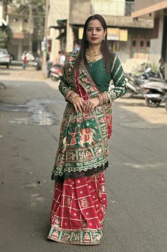 Alternative view of Panetar Patola Wedding & Special Occasion Saree in Red Color