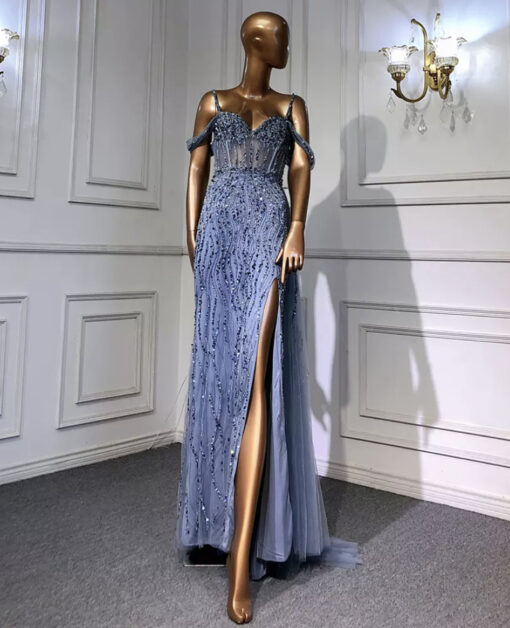 Sweetheart Mermaid Beaded Evening Dress