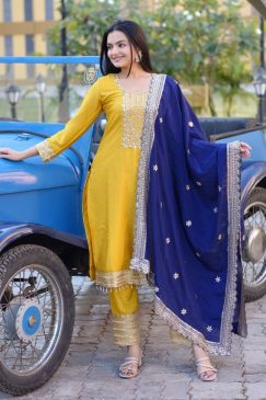 Yellow Color Dress for Haldi Function